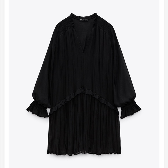 Zara Voluminous Short Dress - XS Black - Picture 8 of 8